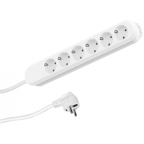 Bachmann SMART - Power strip - 3680 Watt - output connectors: 6 - 5 m cord - Germany - white - 0