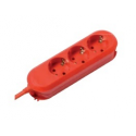 Bachmann SMART - Power strip - output connectors: 3 (CEE 7/17) - 3 m - Germany - red