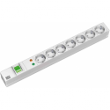 Bachmann - Power strip (rack-mountable) - output connectors: 7 - 1U - 19" - 2 m - light grey