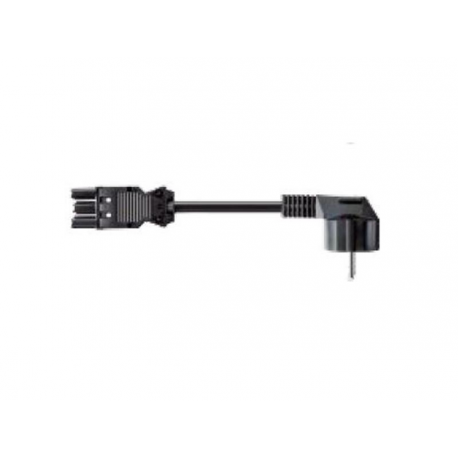 Bachmann H05VV-F 3G - Power cable - GST18i3 (F) to CEE 7/4 (M) - 2 m - right-angled connector - black - 0