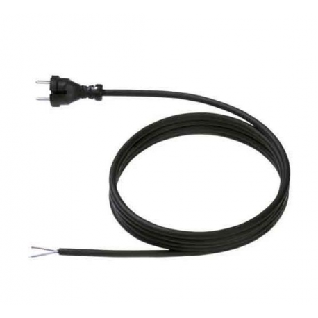 Bachmann - Power cable - CEE 7 / 17 (P) to bare wire - 250 V - 10 A - 5 m - black - 0
