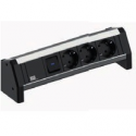 Bachmann DESK - Power strip - AC 230 V - output connectors: 3 (CEE 7 / 4) - 3 m - Germany - black
