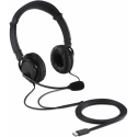 Kensington Hi-Fi USB-C Headphones with Mic - Headset - on-ear - wired - USB-C - black