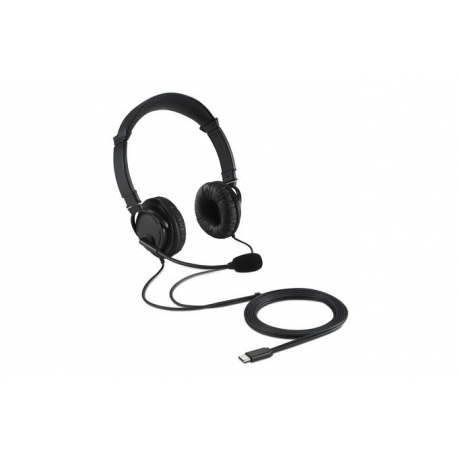 Kensington Hi-Fi USB-C Headphones with Mic - Headset - on-ear - wired - USB-C - black - 6