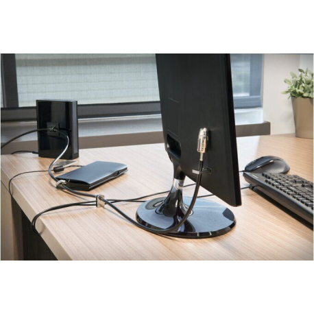 Kensington Desktop and Peripherals Standard Keyed Locking Kit 2.0 - Security cable lock - 2.4 m - 1