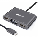 Sandberg USB-C Dock - Docking station - USB-C - VGA, HDMI