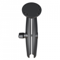 RAM RAM-B-103U-C - Mounting component (double socket arm, round base) - rubber, marine grade aluminium - powder coat