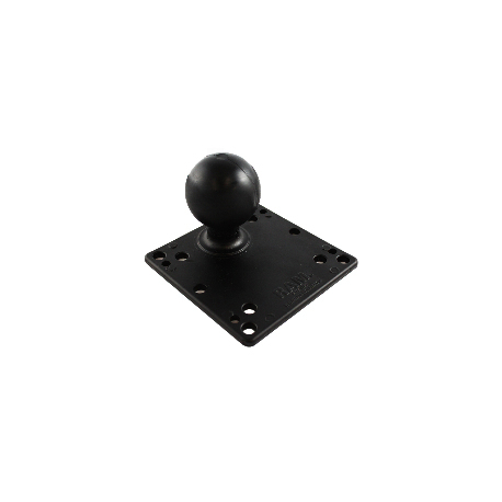 RAM - Mounting component (ball and socket mount) - rubber, marine grade aluminium - black powder coat - 0