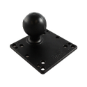 RAM - Mounting component (ball and socket mount) - rubber, marine grade aluminium - black powder coat