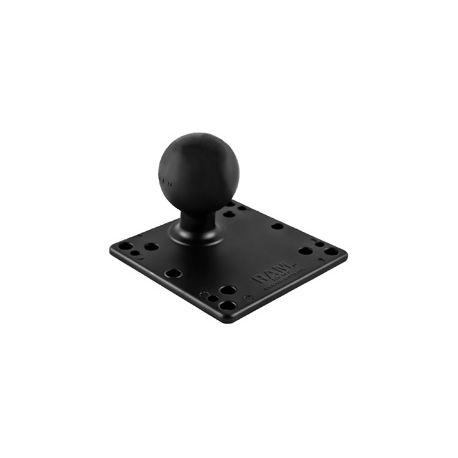 RAM - Mounting component (ball and socket mount) - rubber, marine grade aluminium - black powder coat - 1