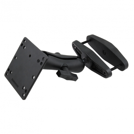 RAM RAM-246-247U-5 - Mounting kit (double socket arm, square post clamp base, VESA plate with 1.5" ball) - marine grade aluminium - pole mount - 1