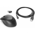 HP Premium - Mouse - right and left-handed - laser - 3 buttons - wireless - 2.4 GHz - USB wireless receiver - black - for EliteBook 830 G6; ZBook 15u G4, 15u G5, 15u G6, 15v G5, 17 G4, 17 G5, 17 G6, Create G7