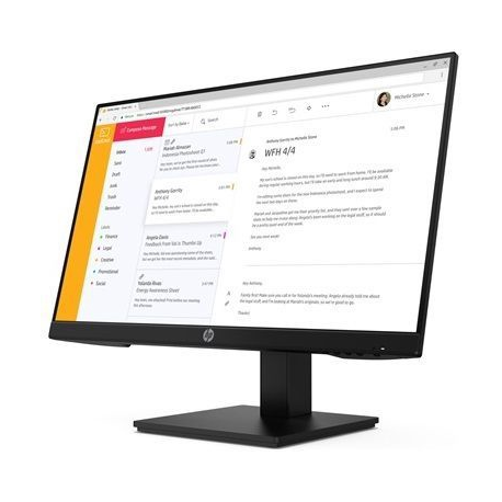 HP P24h G4 - LED monitor - 24" (23.8" viewable) - 1920 x 1080 Full HD (1080p) @ 75 Hz - IPS - 250 cd / m² - 1000:1 - 5 ms - HDMI, VGA, DisplayPort - speakers - black - for HP EliteBook 745 G5, 830 G5, 830 G6, 840 G5 - 1