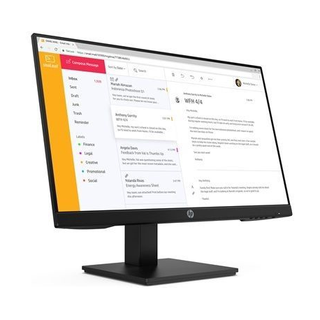 HP P24h G4 - LED monitor - 24" (23.8" viewable) - 1920 x 1080 Full HD (1080p) @ 75 Hz - IPS - 250 cd / m² - 1000:1 - 5 ms - HDMI, VGA, DisplayPort - speakers - black - for HP EliteBook 745 G5, 830 G5, 830 G6, 840 G5 - 3