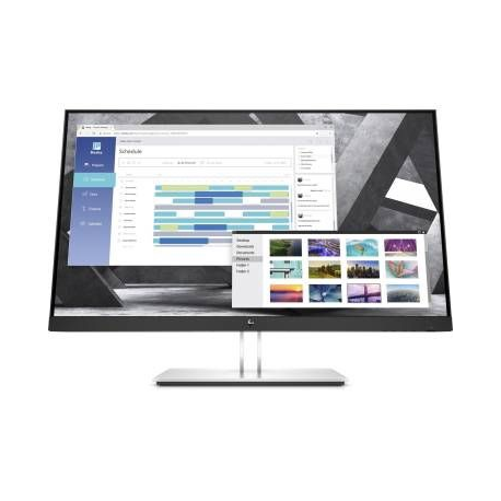 HP E27q G4 - LED monitor - 27" - 2560 x 1440 QHD @ 60 Hz - IPS - 250 cd / m² - 1000:1 - 5 ms - HDMI, VGA, DisplayPort - black - for HP EliteBook 745 G5, 830 G5, 830 G6, 840 G5, 840 G6 - 7