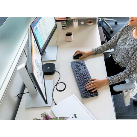 HP E22 G4 - E-Series - LED monitor - 22" (21.5" viewable) - 1920 x 1080 Full HD (1080p) @ 60 Hz - IPS - 250 cd / m² - 1000:1 - 5 ms - HDMI, VGA, DisplayPort - black - for HP EliteBook 745 G5, 830 G5, 830 G6, 840 G5, 840 G6 - 5