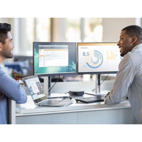 HP E22 G4 - E-Series - LED monitor - 22" (21.5" viewable) - 1920 x 1080 Full HD (1080p) @ 60 Hz - IPS - 250 cd / m² - 1000:1 - 5 ms - HDMI, VGA, DisplayPort - black - for HP EliteBook 745 G5, 830 G5, 830 G6, 840 G5, 840 G6 - 6