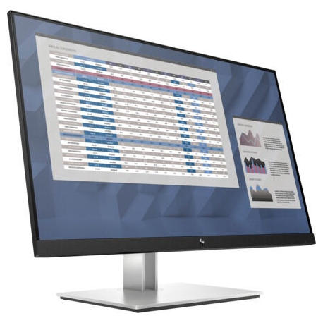 HP E27 G4 - E-Series - LED monitor - 27" - 1920 x 1080 Full HD (1080p) @ 60 Hz - IPS - 250 cd / m² - 1000:1 - 5 ms - HDMI, VGA, DisplayPort - black - for HP EliteBook 745 G5, 830 G5, 830 G6, 840 G5, 840 G6 - 1