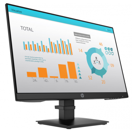 HP P24 G4 - P-Series - LED monitor - 23.8" - 1920 x 1080 Full HD (1080p) @ 60 Hz - IPS - 250 cd / m² - 1000:1 - 5 ms - HDMI, VGA, DisplayPort - black - for HP EliteBook 745 G5, 830 G5, 830 G6, 840 G5 - 1