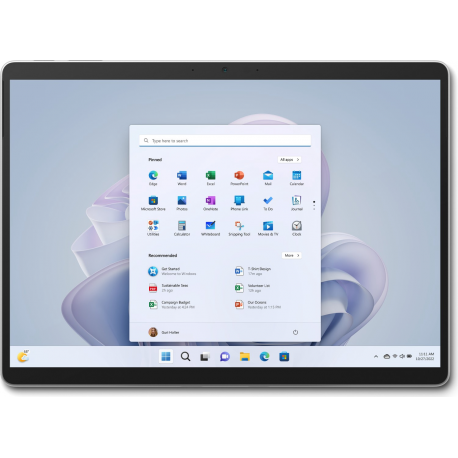 Microsoft Surface Pro 9 - Tablet - Intel Core i7 1255U / 1.7 GHz - Evo - Win 11 Home - Iris Xe Graphics - 16 GB RAM - 512 GB SSD - 13" touchscreen 2880 x 1920 @ 120 Hz - Wi-Fi 6E - platinum - 0