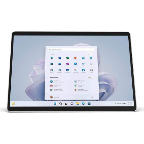 Microsoft Surface Pro 9 - Tablet - Intel Core i7 1255U / 1.7 GHz - Evo - Win 11 Home - Iris Xe Graphics - 16 GB RAM - 512 GB SSD - 13" touchscreen 2880 x 1920 @ 120 Hz - Wi-Fi 6E - platinum - 1
