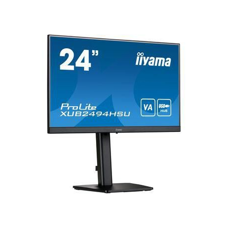 IIYAMA XUB2494HSU-B2 24inch ETE VA-panel 1920x1080 15cm height adj. stand 4ms 250cd/m2 HDMI DP Speakers