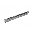Bachmann - Power strip (rack-mountable) - output connectors: 9 - 1U - 19" - 2 m - light grey
