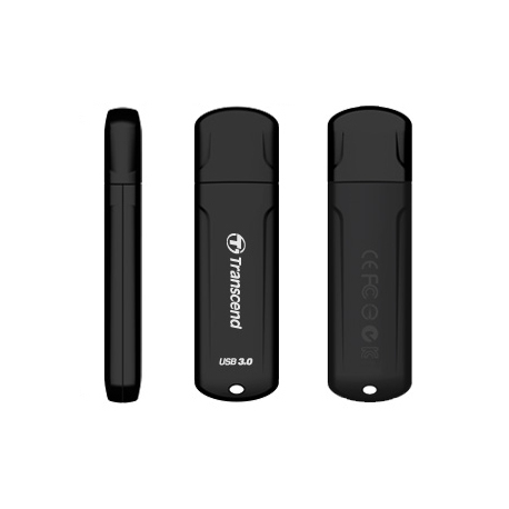 Transcend JetFlash Endurance Series 750 - USB flash drive - 64 GB - USB 3.0 - piano black - 2