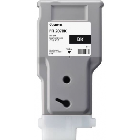 Canon PFI-207 BK - 300 ml - black - original - ink tank - for imagePROGRAF iPF680, iPF685, iPF780, iPF785 - 0