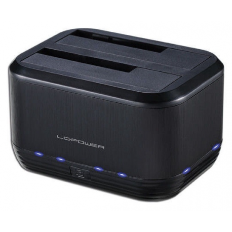 LC Power LC-DOCK-U3-III - HDD docking station with on / off power switch, clone function - bays: 2 - 2.5"  /  3.5" shared - SATA - 500 MBps - USB 3.0 - black - 0