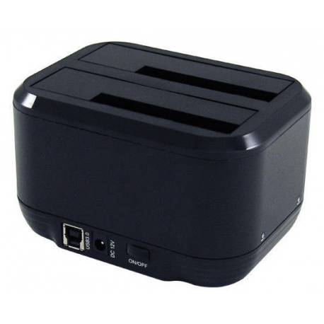 LC Power LC-DOCK-U3-III - HDD docking station with on / off power switch, clone function - bays: 2 - 2.5"  /  3.5" shared - SATA - 500 MBps - USB 3.0 - black - 1