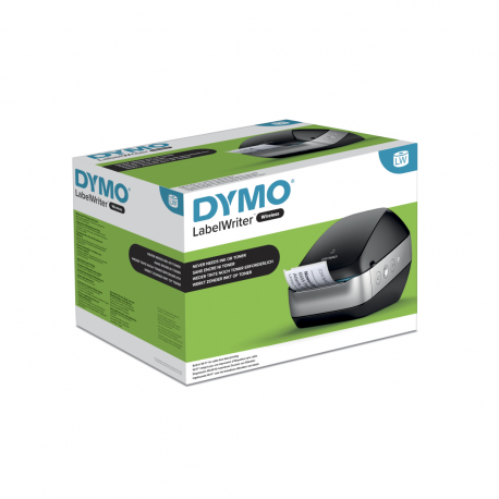 DYMO LabelWriter Wireless - Label printer - direct thermal - Roll (6.2 cm) - 600 x 300 dpi - up to 71 labels/min - capacity: 1 roll - USB, Wi-Fi(n) - black - 2