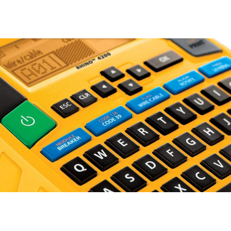 DYMO Rhino 4200 Kit - Labelmaker - B / W - thermal transfer - Roll (1.9 cm) - cutter - 5