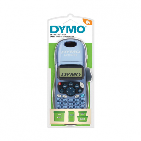 DYMO LetraTag LT-100H - Labelmaker - B/W - direct thermal - Roll (1.2 cm) - 160 dpi - up to 7 mm/sec - cutter - 1 line printing, 2 line printing, realtime clock - 6