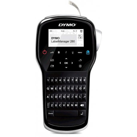 DYMO LabelMANAGER 280 - Labelmaker - B / W - thermal transfer - Roll (1.2 cm) - 180 dpi - up to 15 mm / sec - USB - cutter - 0