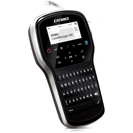 DYMO LabelMANAGER 280 - Labelmaker - B / W - thermal transfer - Roll (1.2 cm) - 180 dpi - up to 15 mm / sec - USB - cutter - 1