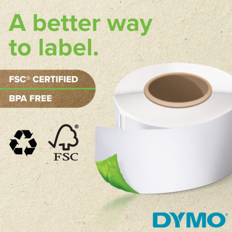 DYMO LabelWriter MultiPurpose - White - 19 x 51 mm 500 label(s) (1 roll(s) x 500) multi-purpose labels - for DYMO LabelWriter 310, 315, 320, 330, 400, 450, 4XL, SE450, Wireless - 8