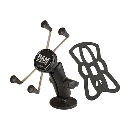 RAM RAM-B-138-UN10 - Mounting kit (double socket arm, cradle, 2.5" round base) - for mobile phone  /  tablet - high-strength composite, marine grade stainless steel - 1