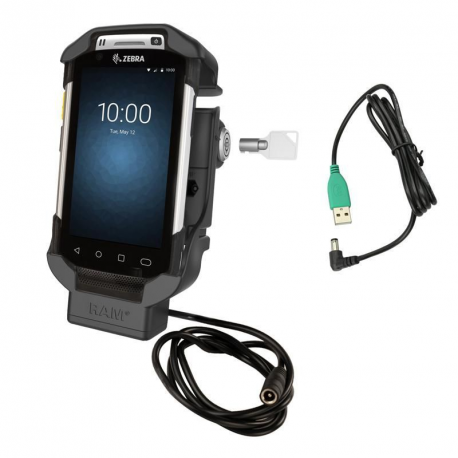 RAM RAM-HOL-ZE7LU - Car holder for data collection terminal - for Zebra TC70, TC72, TC75, TC77 - 0
