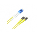 MicroConnect - Network cable - LC/UPC single-mode (M) to ST/UPC single-mode (M) - 7 m - fibre optic - 9 / 125 micron - OS2 - halogen-free - yellow