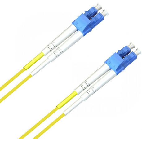 MicroConnect - Network cable - LC / UPC single-mode to LC / APC single-mode - 3 m - fibre optic - duplex - 9  /  125 micron - OS2 - halogen-free - yellow - 0