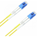 MicroConnect - Network cable - LC / UPC single-mode to LC / APC single-mode - 3 m - fibre optic - duplex - 9  /  125 micron - OS2 - halogen-free - yellow