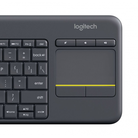 Logitech Wireless Touch Keyboard K400 Plus - Keyboard - wireless - 2.4 GHz - English - 9