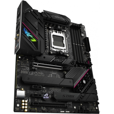 ASUS ROG Strix B650E-F Gaming WiFi - Motherboard - ATX - Socket AM5 - AMD B650 Chipset - USB 3.2 Gen 1, USB 3.2 Gen 2, USB-C 3.2 Gen2, USB-C 3.2 Gen 2x2 - 2.5 Gigabit LAN, Wi-Fi, Bluetooth - onboard graphics (CPU required) - HD Audio (8-channel) - 3