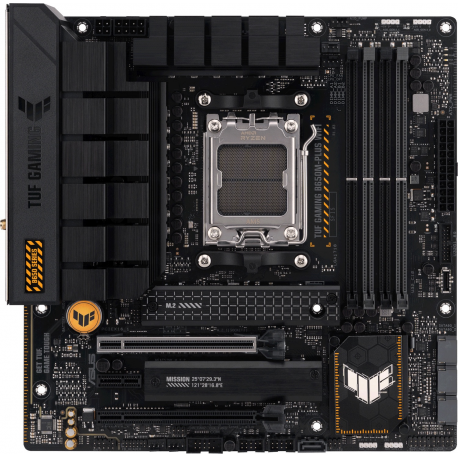 ASUS TUF Gaming B650M-Plus WIFI - Motherboard - micro ATX - Socket AM5 - AMD B650 Chipset - USB 3.1 Gen 2, USB 3.2 Gen 2, USB-C 3.2 Gen 2x2, USB-C 3.2 Gen 1 - 2.5 Gigabit LAN, Bluetooth - onboard graphics (CPU required) - HD Audio (8-channel) - 0
