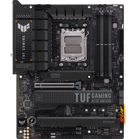 ASUS TUF GAMING X670E-PLUS WIFI - Motherboard - ATX - Socket AM5 - AMD X670 Chipset - USB 3.2 Gen 1, USB 3.2 Gen 2, USB-C Gen 2x2, USB-C 3.2 Gen2 - 2.5 Gigabit LAN, Wi-Fi, Bluetooth - onboard graphics (CPU required) - HD Audio (8-channel) - 0