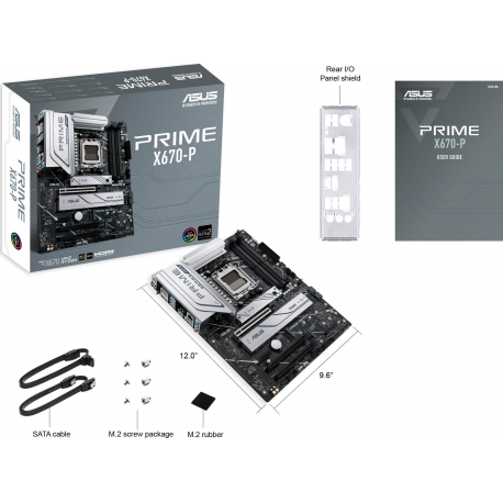 ASUS PRIME X670-P AM5 ATX MB 4xDIMM DDR5 3xM.2 6xSATA