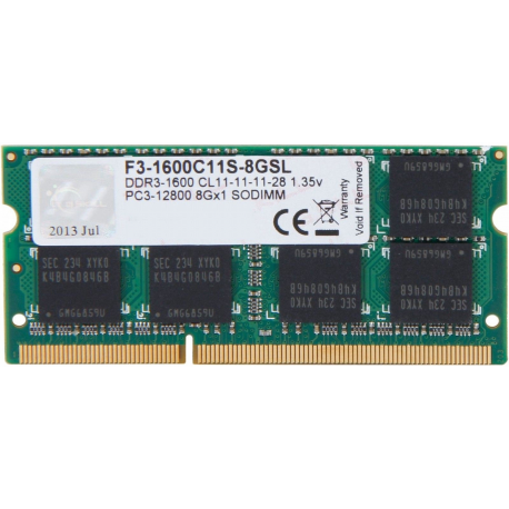 G.Skill - DDR3L - module - 8 GB - SO-DIMM 204-pin - 1600 MHz - 1.35 V - 0