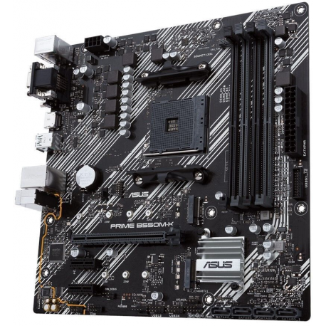 ASUS PRIME B550M-K - Motherboard - micro ATX - Socket AM4 - AMD B550 Chipset - USB 3.2 Gen 1, USB 3.2 Gen 2 - Gigabit LAN - onboard graphics (CPU required) - HD Audio (8-channel) - 2