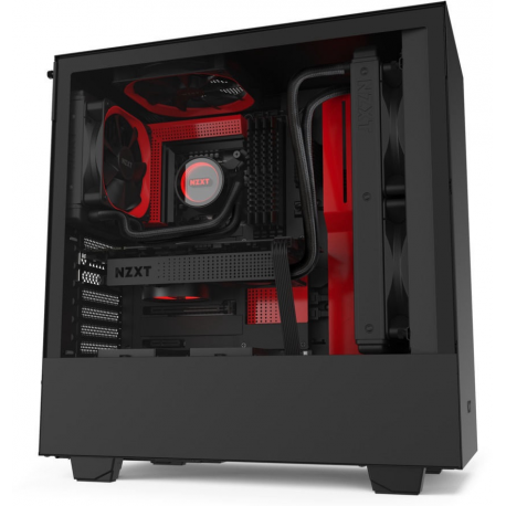 NZXT H510 Side window, Black/Red, ATX, Power supply included No